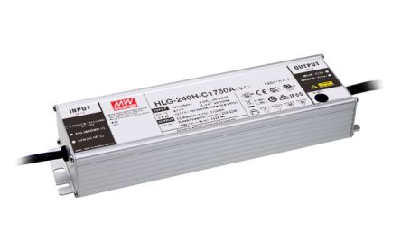 MEAN WELL LED Driver, 178 → 357V Output, 250W Output, 700mA Output, Constant Current Dimmable [HLG-240H-C700A]; 563-412