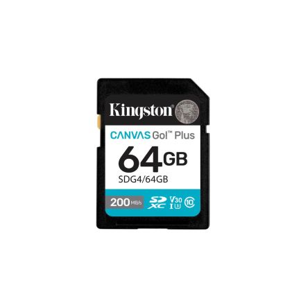 Kingston 64 GB SDXC SD Card, Class 10, U3, UHS-I, V30 [SDG4/64GB]; 563-585