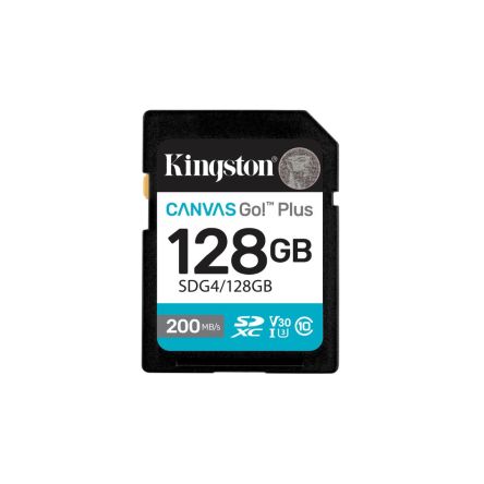 Kingston 128 GB SDXC SD Card, Class 10, U3, UHS-I, V30 [SDG4/128GB]; 563-587