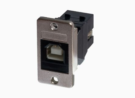 TUK Limited Straight, Panel Mount, Socket to Socket Type Type A 2.0 USB Connector [KCUABBKPM#24]; 563-900