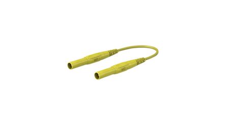 Staubli Test lead, 19A, 1kV, Yellow, 100cm Lead Length [66.9013-10024]; 564-414