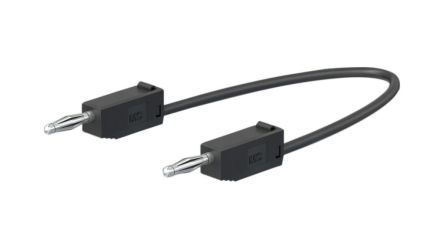 Staubli Test lead, 10A, 30 → 60V, Black, 60cm Lead Length [28.0115-06021]; 564-421