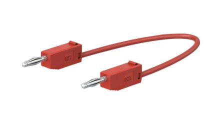 Staubli Test lead, 10A, 30 → 60V, Red, 60cm Lead Length [28.0115-06022]; 564-423