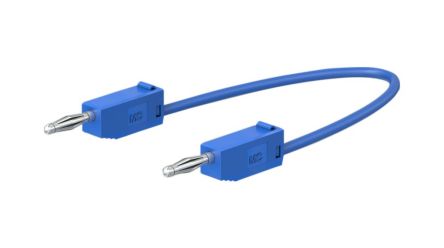 Staubli Test lead, 10A, 30 → 60V, Blue, 60cm Lead Length [28.0115-06023]; 564-424