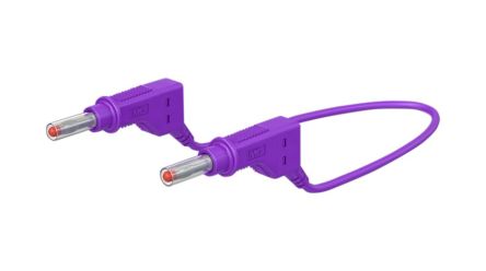 Staubli Test lead, 32A, 600V, Violet, 100cm Lead Length [66.9408-10026]; 564-427