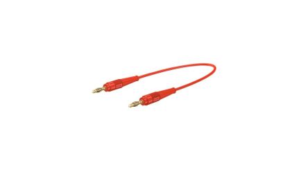 Staubli Test lead, 32A, 600V, Red, 100cm Lead Length [64.1025-10022]; 564-433
