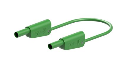 Staubli Test lead, 32A, 600 → 1000V, Green, 200cm Lead Length [66.2015-20025]; 564-458