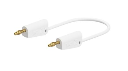 Staubli Test lead, 32A, 30 → 60V, White, 100cm Lead Length [64.1035-10029]; 564-498