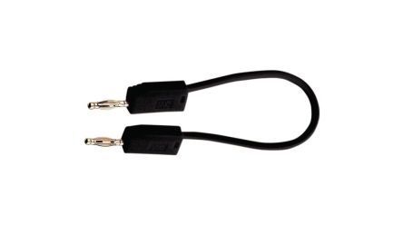 Staubli Test lead, 10A, 30 → 60V, Black, 45cm Lead Length [28.0115-04521]; 564-659