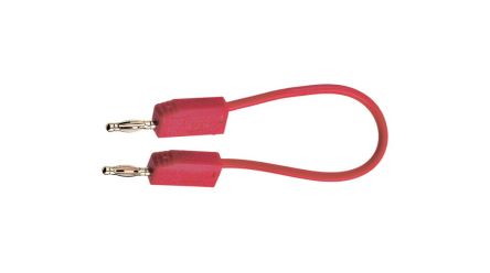 Staubli Test lead, 10A, 30 → 60V, Red, 30cm Lead Length [28.0115-03022]; 564-661