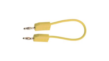 Staubli Test lead, 10A, 30 → 60V, Yellow, 45cm Lead Length [28.0115-04524]; 564-663