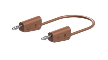 Staubli Test lead, 32A, 30 → 60V, Brown, 75cm Lead Length [64.1034-07527]; 564-687
