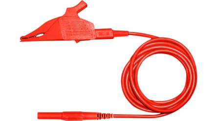 Staubli Test lead, 32A, 1kV, Red, 150cm Lead Length [66.9531-15022]; 564-693