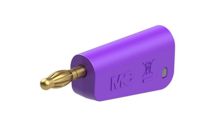 Staubli Violet Plug Banana Plug, 4 mm Connector, Solder Termination, 32A, 30 → 60V, Gold Plating [64.1043-26]; 564-699