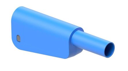 Staubli Blue Plug Banana Plug, 4 mm Connector, Screw Termination, 32A, 600 → 1000V, Nickel Plating [66.2024-23]; 564-702
