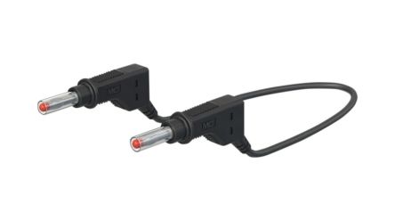 Staubli Test lead, 32A, 600V, Black, 150cm Lead Length [66.9408-15021]; 564-713