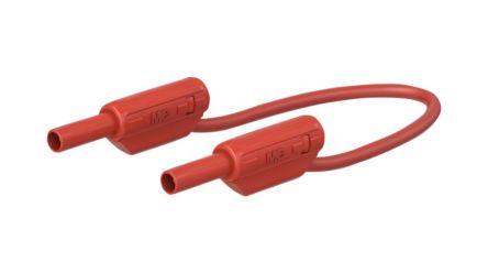 Staubli Test lead, 10A, 600V, Red, 60cm Lead Length [65.9179-06022]; 564-717