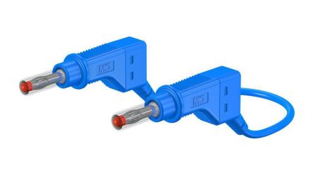 Staubli Test lead, 32A, 600V, Blue, 50cm Lead Length [66.9408-05023]; 564-718