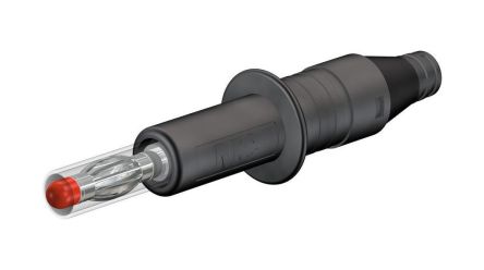 Staubli Black Plug Banana Plug, 4 mm Connector, Screw Termination, 32A, 600V, Nickel Plating [66.9584-21]; 564-723