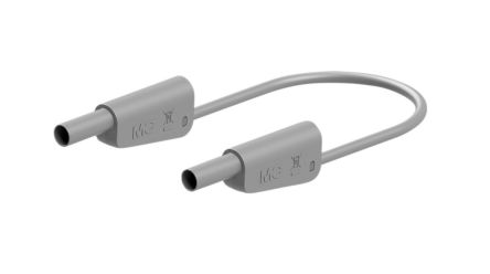 Staubli Test lead, 32A, 600 → 1000V, Grey, 50cm Lead Length [66.2014-05028]; 564-757