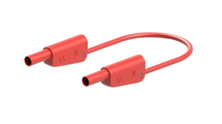 Staubli Test lead, 32A, 600 → 1000V, Red, 75cm Lead Length [66.2015-07522]; 564-776