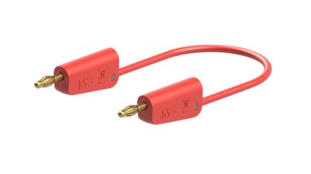 Staubli Test lead, 19A, 30 → 60V, Red, 150cm Lead Length [64.1033-15022]; 564-796