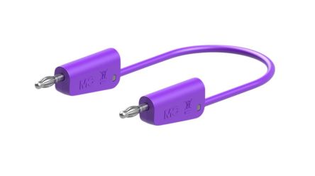 Staubli Test lead, 32A, 30 → 60V, Violet, 25cm Lead Length [64.1034-02526]; 564-798