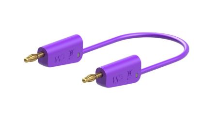 Staubli Test lead, 32A, 30 → 60V, Violet, 50cm Lead Length [64.1035-05026]; 564-821