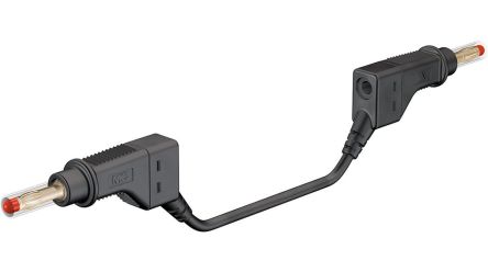 Staubli Test lead, 32A, 600V, Black, 150cm Lead Length [66.9407-15021]; 564-830