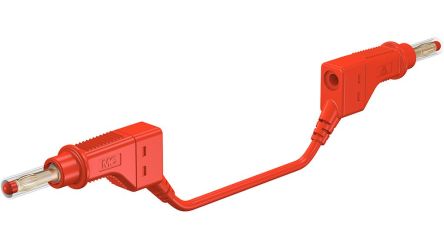 Staubli Test lead, 32A, 600V, Red, 150cm Lead Length [66.9407-15022]; 564-831