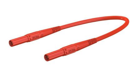 Staubli Test lead, 32A, 1kV, Red, 200cm Lead Length [66.9392-20022]; 564-842