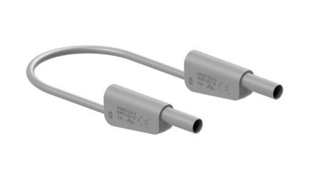 Staubli Test lead, 19A, 600 → 1000V, Grey, 200cm Lead Length [66.2010-20028]; 564-869