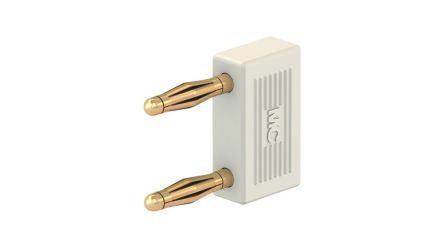 Staubli White, Plug Test Connector Adapter With CuZn contacts and Gold Plated - Socket Size: 2mm [24.0043-29]; 564-877