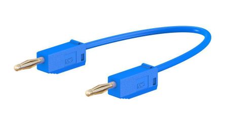 Staubli Test lead, 10A, 30 → 60V, Blue, 45cm Lead Length [28.0039-04523]; 564-892