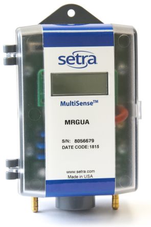 Setra MRGUP Series Pressure Sensor, 100Pa Min, 1000Pa Max, Voltage Output, Differential Reading [MRGUP]; 564-966