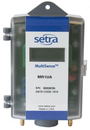 Setra MR1UA Series Pressure Sensor, 25Pa Min, 250Pa Max, Voltage Output, Differential Reading [MR1UA]; 564-969
