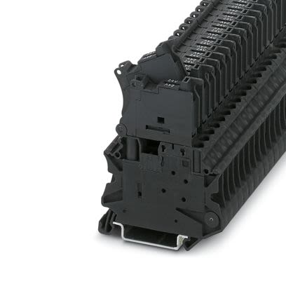 Phoenix Contact 1021489 UT Series Black, 0.14 → 6mm², 2-Level, Push In Termination, Fused [1021489]; 565-624