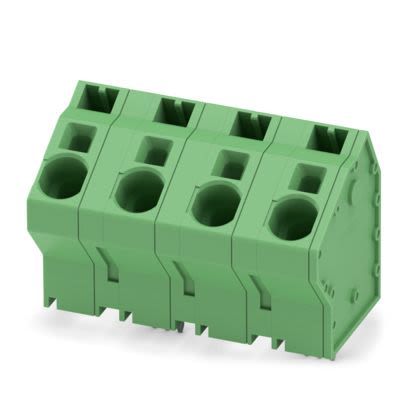 Phoenix Contact SPTA Series PCB Terminal Block, 4-Contact, 15mm Pitch, Wave Soldering, 1-Row, Push In Spring Termination [1034124]; 565-628