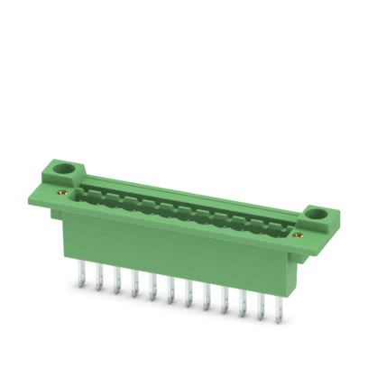 Phoenix Contact, 5mm Pitch, DFK-MSTB, 12 Way, , Pluggable Terminal Block, Feed Through Header, Threaded Mount, Slip-On, [0710125]; 565-788