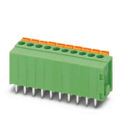 Phoenix Contact PCB Terminal Block, 4-Contact, 3.81mm Pitch, Wave Soldering, 1-Row, Push In Spring Termination [1724916]; 566-095