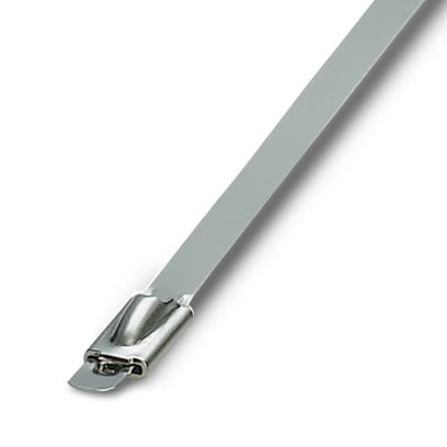Phoenix Contact Cable Ties, Standard, 259mm x 7.9 mm, Silver Polyamide, Pk-100 [3240814]; 566-102