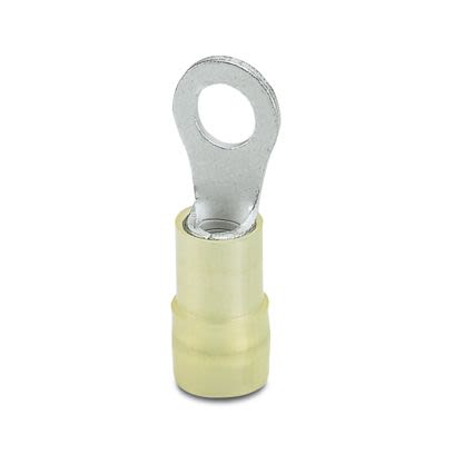 Phoenix Contact Insulated Ring Terminal, M5mm Stud Size, Yellow [3241211]; 566-124