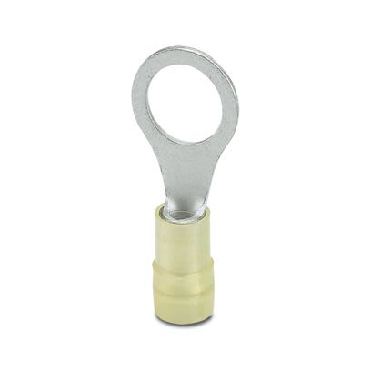 Phoenix Contact Insulated Ring Terminal, M10mm Stud Size, Yellow [3241214]; 566-126