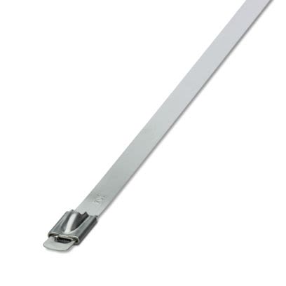 Phoenix Contact Cable Ties, Standard, 838mm x 7.9 mm, Silver Polyamide, Pk-100 [3240725]; 566-155