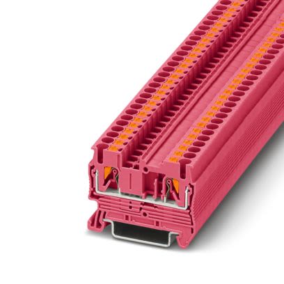Phoenix Contact 1233142 Pink, 2.5mm², 1-Level, Push In Termination [1233142]; 566-158