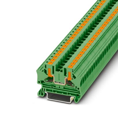 Phoenix Contact 1291850 Green, 4mm², 1-Level, Push In Termination [1291850]; 566-164