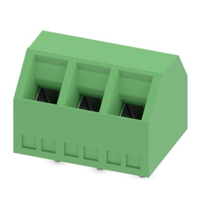 Phoenix Contact PCB Terminal Block, 3-Contact, 5mm Pitch, Wave Soldering, 1-Row, Plug In, Screw Termination [1869075]; 566-194