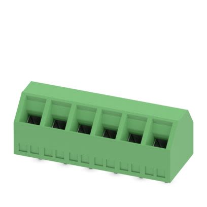 Phoenix Contact PCB Terminal Block, 6-Contact, 5mm Pitch, Wave Soldering, 1-Row, Plug In, Screw Termination [1869101]; 566-195