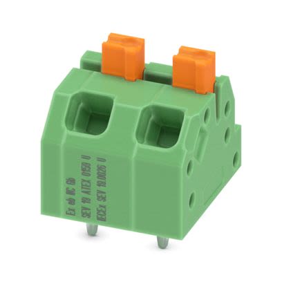 Phoenix Contact PCB Terminal Block, 2-Contact, 5mm Pitch, Wave Soldering, 1-Row, Push In Spring Termination [1071045]; 566-215