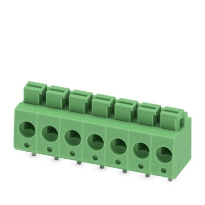 Phoenix Contact PCB Terminal Block, 7-Contact, 5mm Pitch, Wave Soldering, 1-Row, Push In Spring Termination [1792915]; 566-255